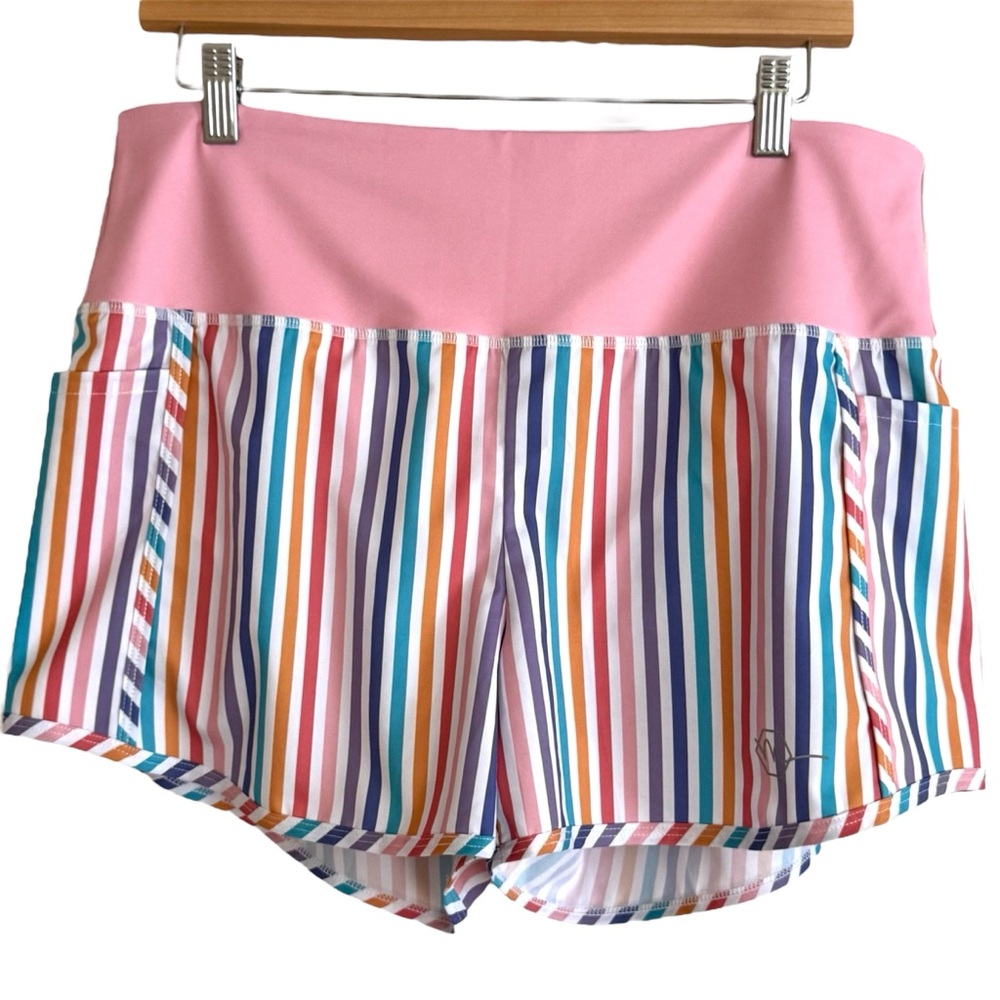 New! Maven Thread Pink Athletic Shorts. Wide Elastic Waistband and Lined.